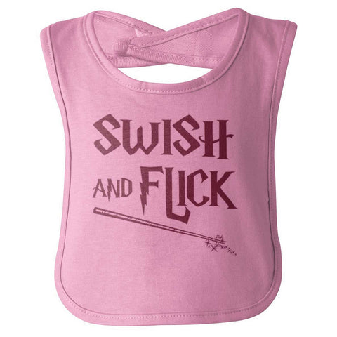 Swish And Flick Infant Baby Bib-Direct To Garment Print-Brisco Baby