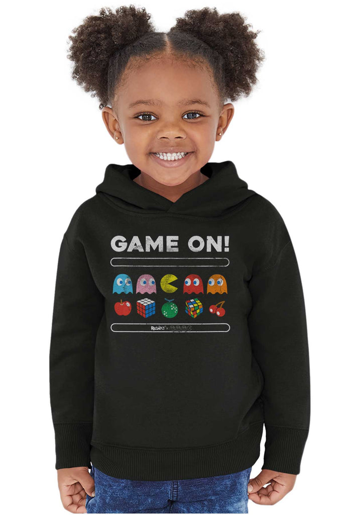 Game On Pac-Man Toddler Pullover Hoodie-Direct To Garment Print-Brisco Baby