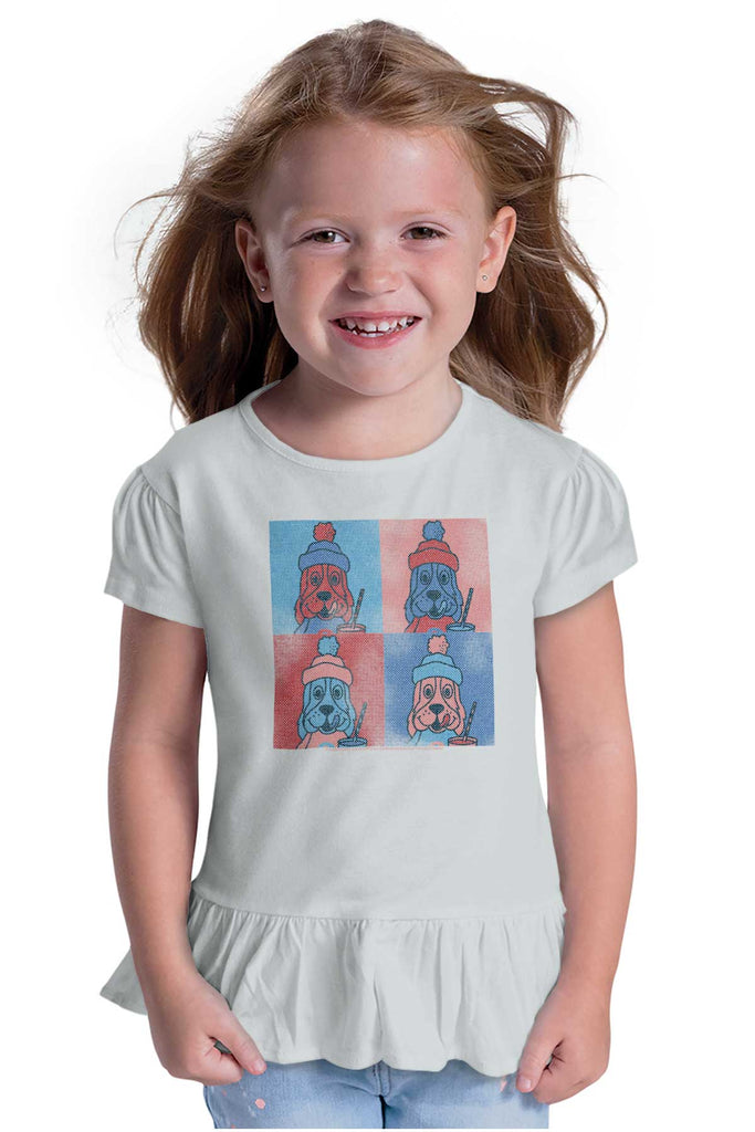 Graphic Slush Toddler Ruffle Bottom Tee-Direct To Garment Print-Brisco Baby