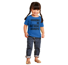 One Broke Grandpa Infant Toddler T Shirt-Direct To Garment Print-Brisco Baby