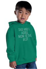 Mom Is Best Toddler Pullover Hoodie-Direct To Garment Print-Brisco Baby