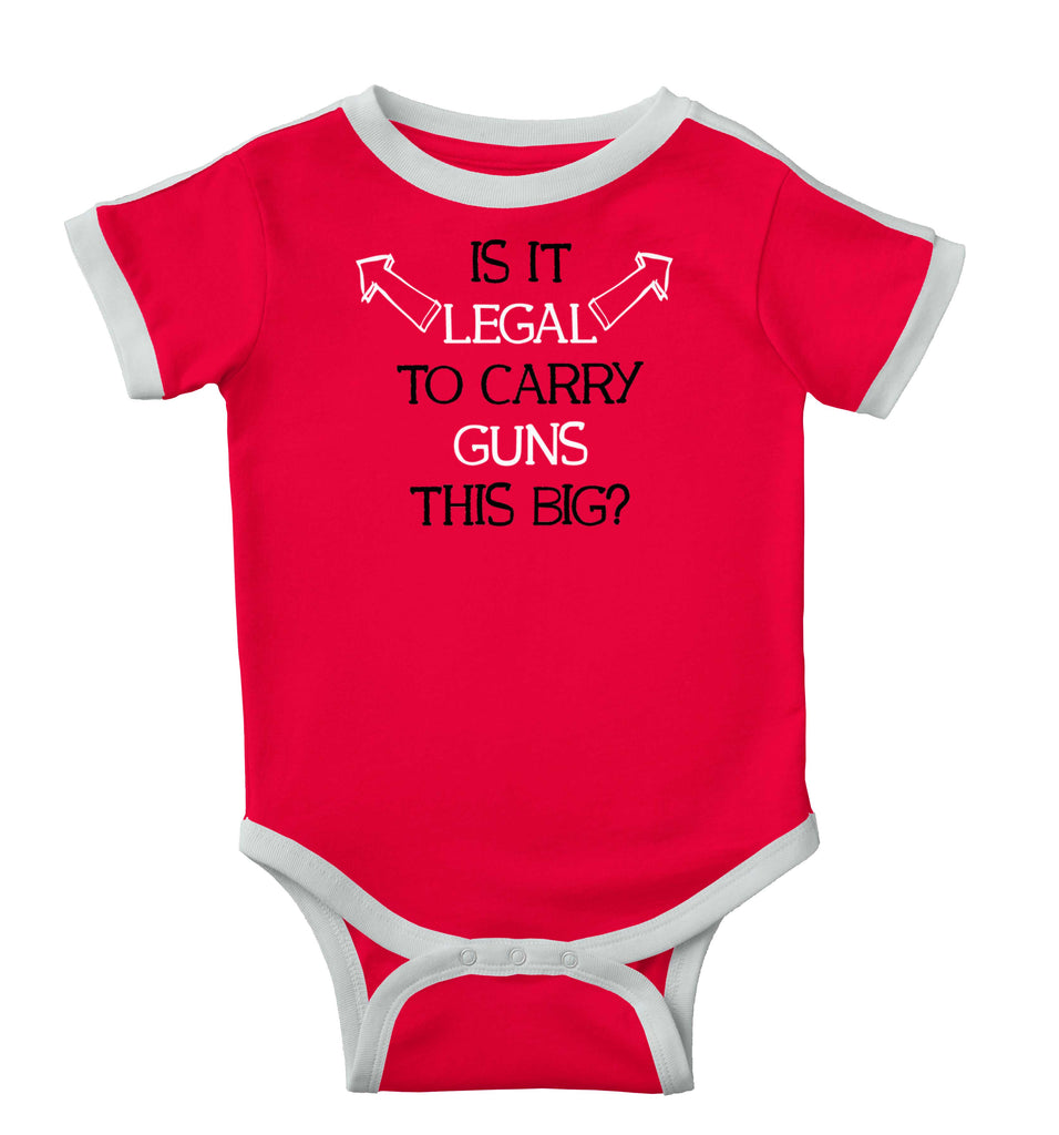 Is It Legal Ringer Romper Bodysuit-Direct To Garment Print-Brisco Baby