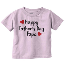 Happy Fathers Day Papa Infant Toddler T Shirt-Direct To Garment Print-Brisco Baby