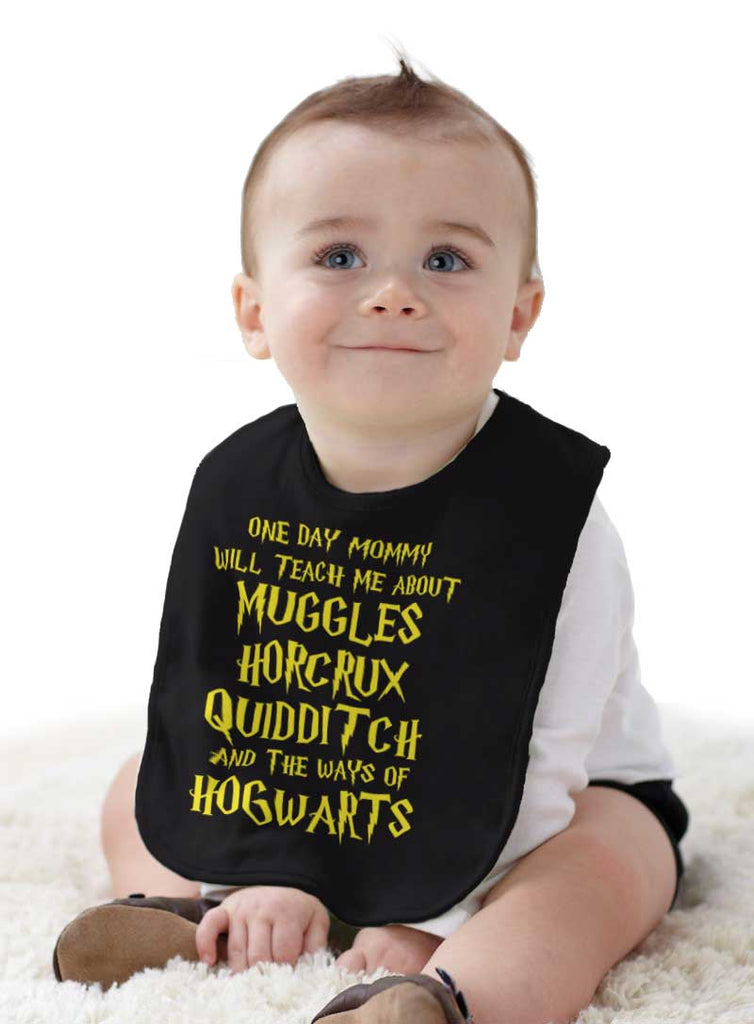 Muggles Horcrux Quidditch Infant Baby Bib-Direct To Garment Print-Brisco Baby