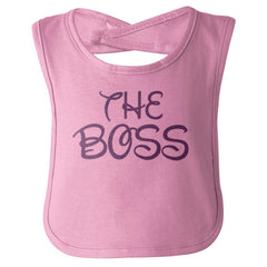 The Boss Infant Baby Bib-Direct To Garment Print-Brisco Baby