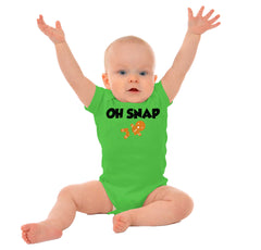 Oh Snap Gingerbread Romper Bodysuit-Direct To Garment Print-Brisco Baby
