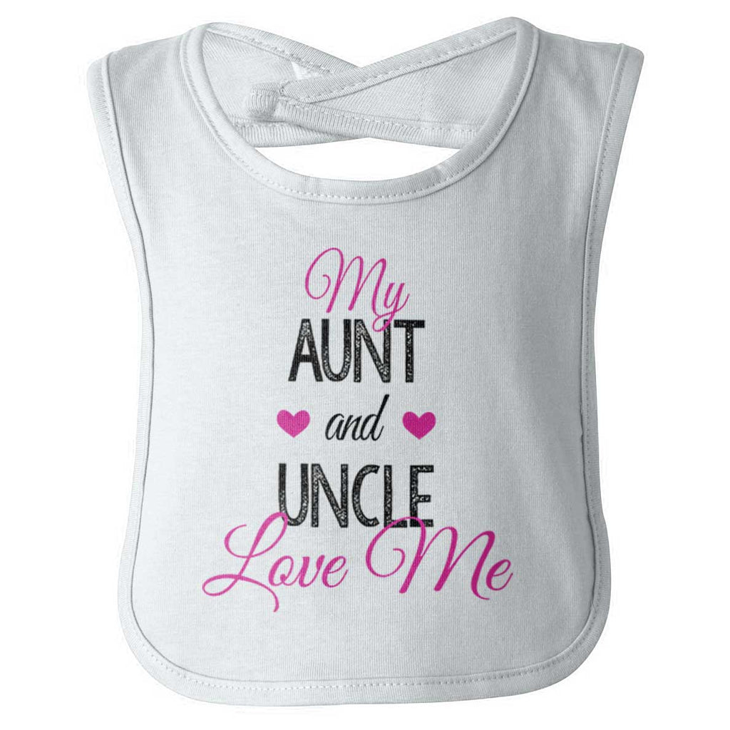 Aunt And Uncle Infant Baby Bib-Direct To Garment Print-Brisco Baby