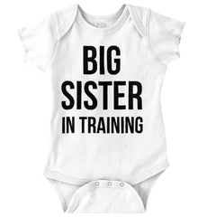 Big Sister In Training Romper Bodysuit-Direct To Garment Print-Brisco Baby