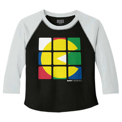 Artsy Pac-Man Toddler Baseball-Direct To Garment Print-Brisco Baby