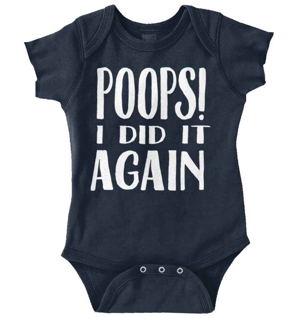 Poops I Did It Again Romper Bodysuit-Direct To Garment Print-Brisco Baby