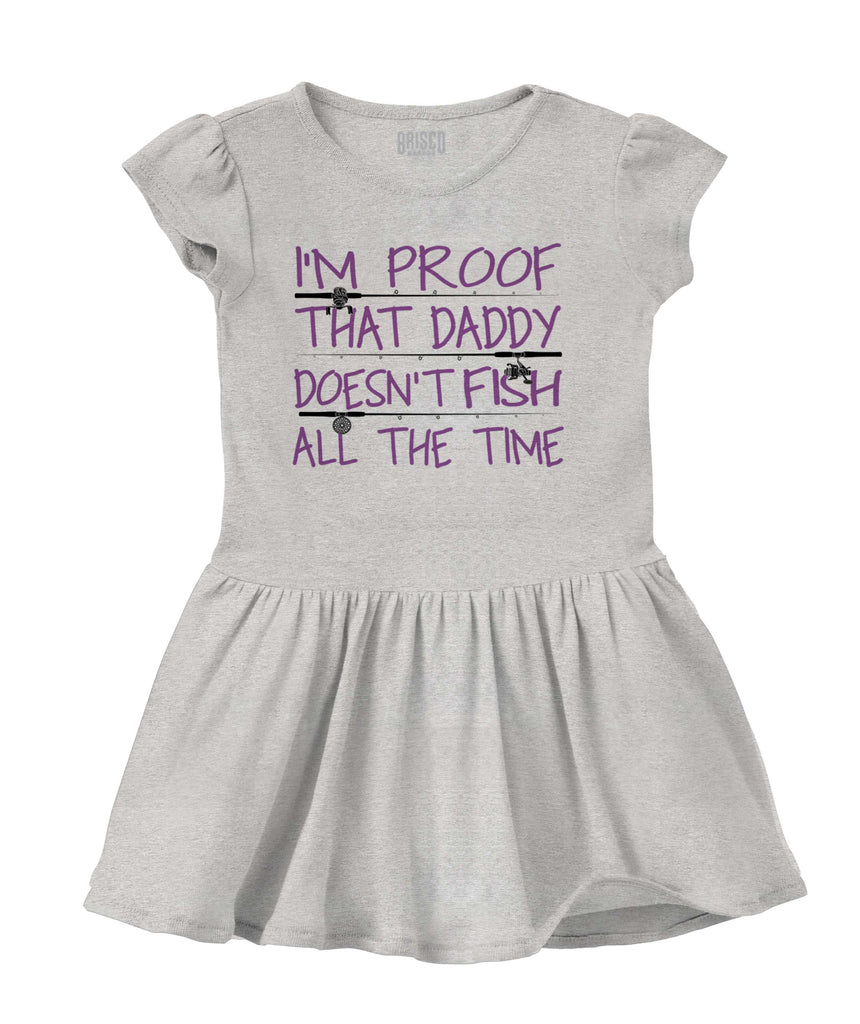 Fish All The Time Solid Baby Infant Dress-Direct To Garment Print-Brisco Baby
