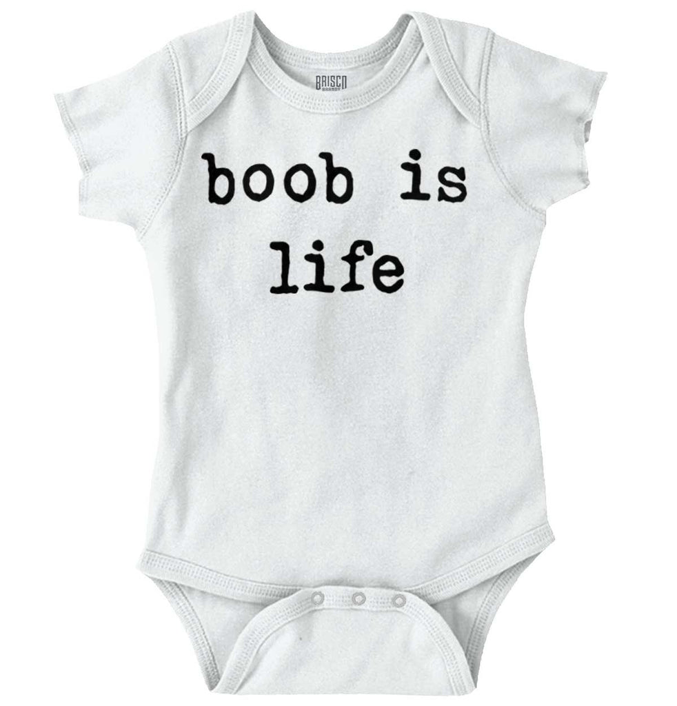 Boob Is Life Romper Bodysuit-Direct To Garment Print-Brisco Baby