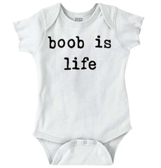 Boob Is Life Romper Bodysuit-Direct To Garment Print-Brisco Baby