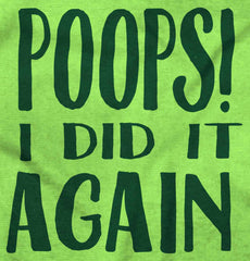 Poops I Did It Again Romper Bodysuit-Direct To Garment Print-Brisco Baby