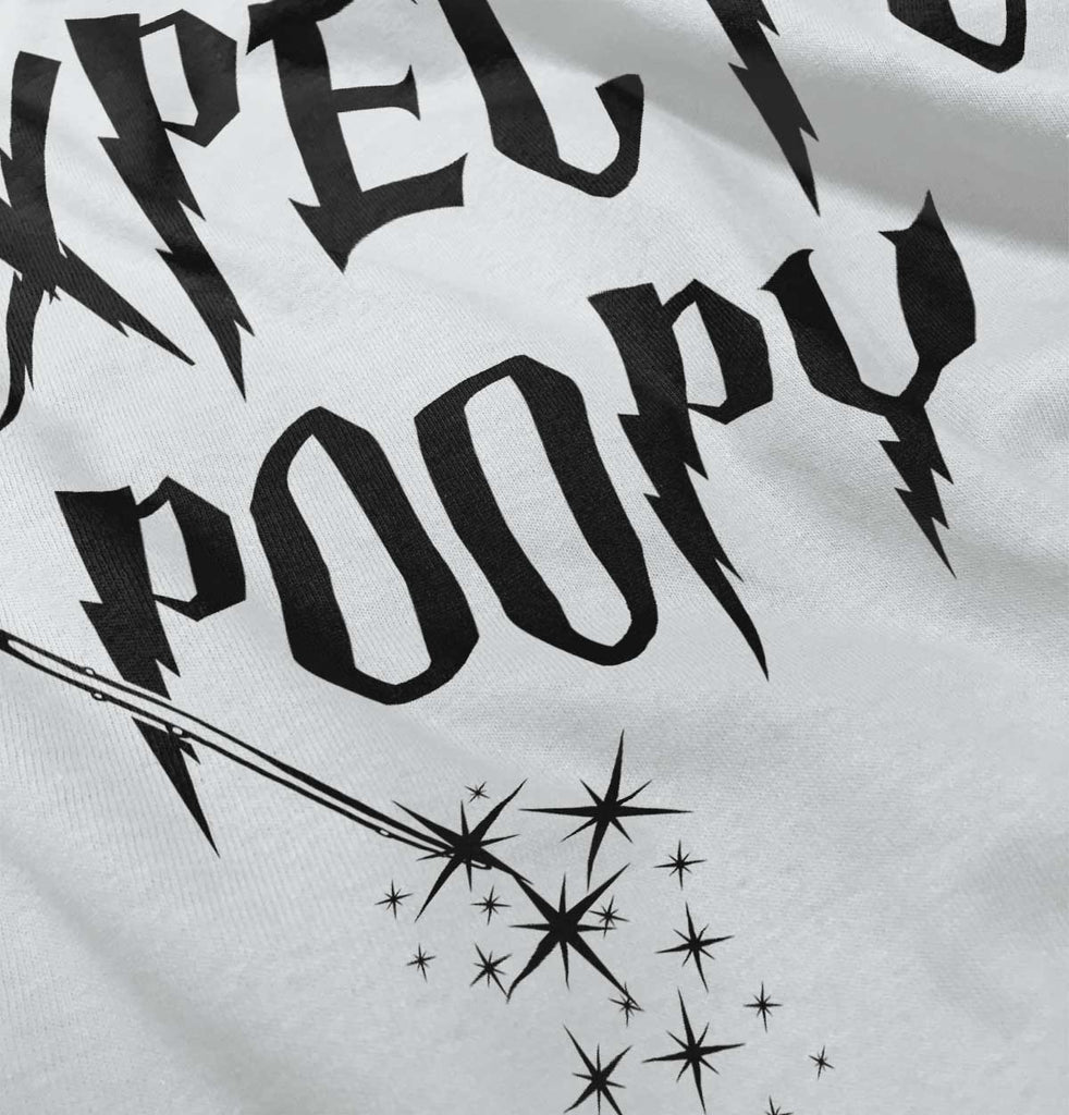 Expecto Poopy Ringer Romper Bodysuit-Direct To Garment Print-Brisco Baby