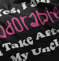 Adorable After Uncle Infant Toddler T Shirt-Direct To Garment Print-Brisco Baby