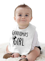Grandma's Girl Infant Baby Bib-Direct To Garment Print-Brisco Baby