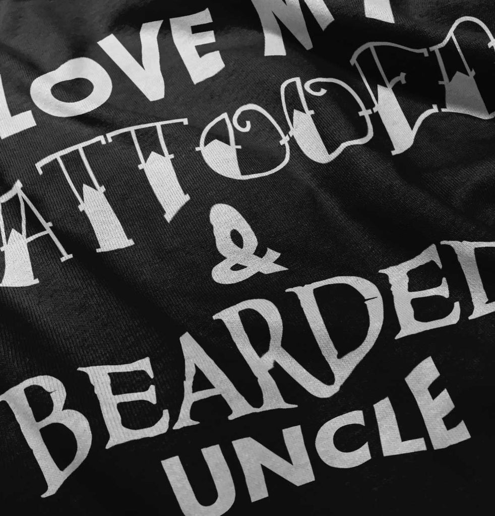 Love My Tattooed Bearded Uncle Infant Baby Bib-Direct To Garment Print-Brisco Baby