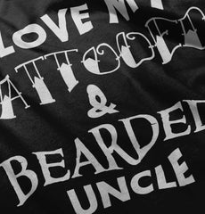 Love My Tattooed Bearded Uncle Infant Baby Bib-Direct To Garment Print-Brisco Baby
