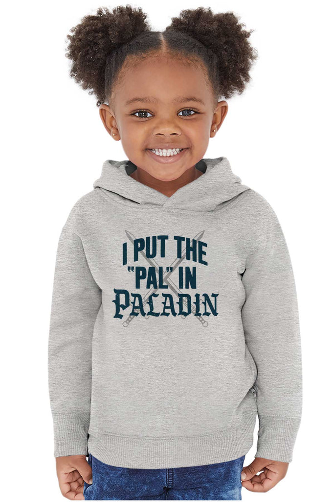 Put The Pal In Paladin Dungeons Toddler Pullover Hoodie-Direct To Garment Print-Brisco Baby
