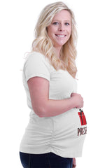 My Little Present Maternity T-Shirt-Direct To Garment Print-Brisco Baby