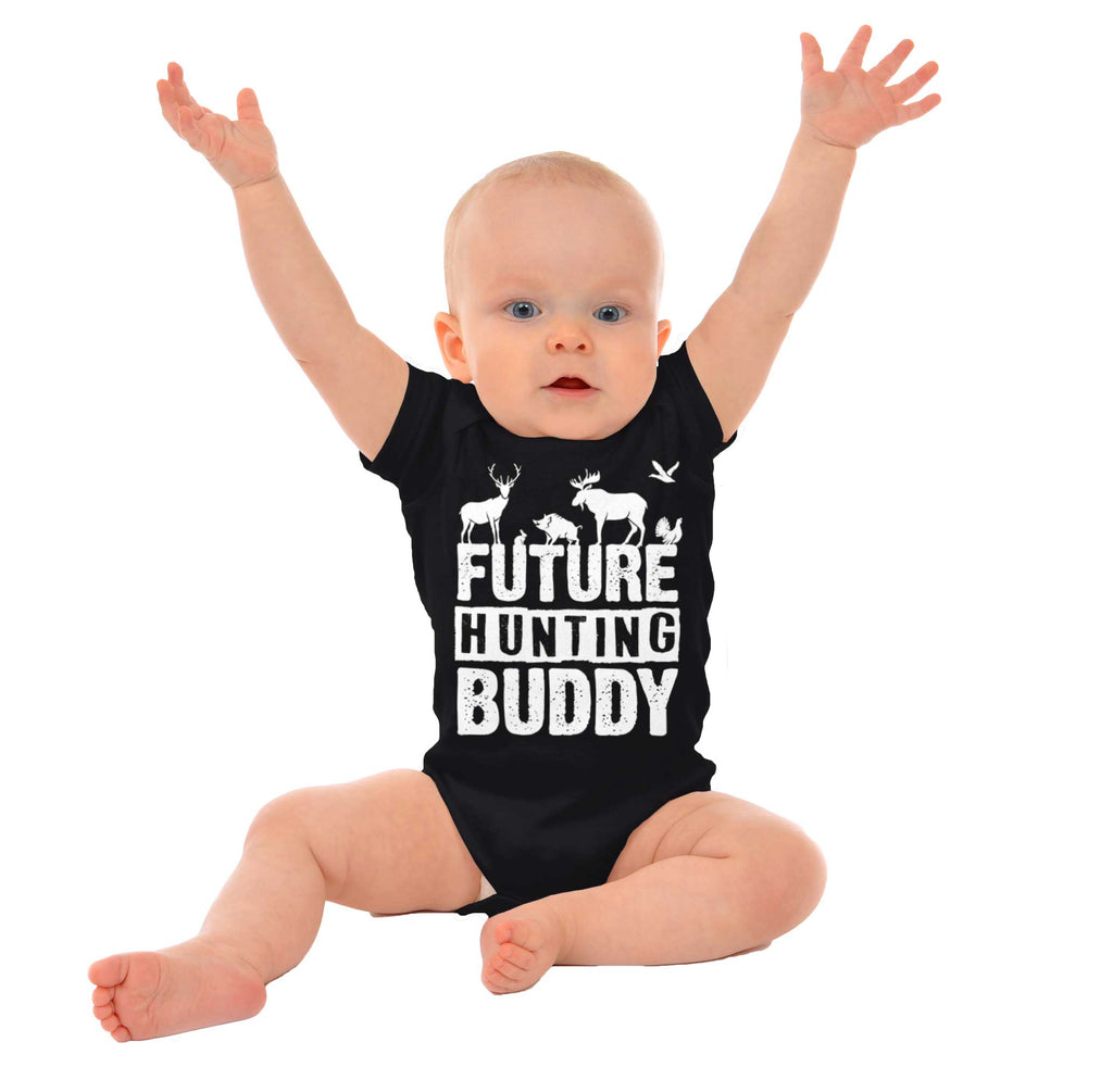 Future Deer Hunting Bud Romper Bodysuit-Direct To Garment Print-Brisco Baby