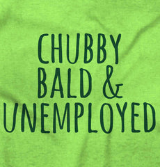 Chubby Unemployed Romper Bodysuit-Direct To Garment Print-Brisco Baby