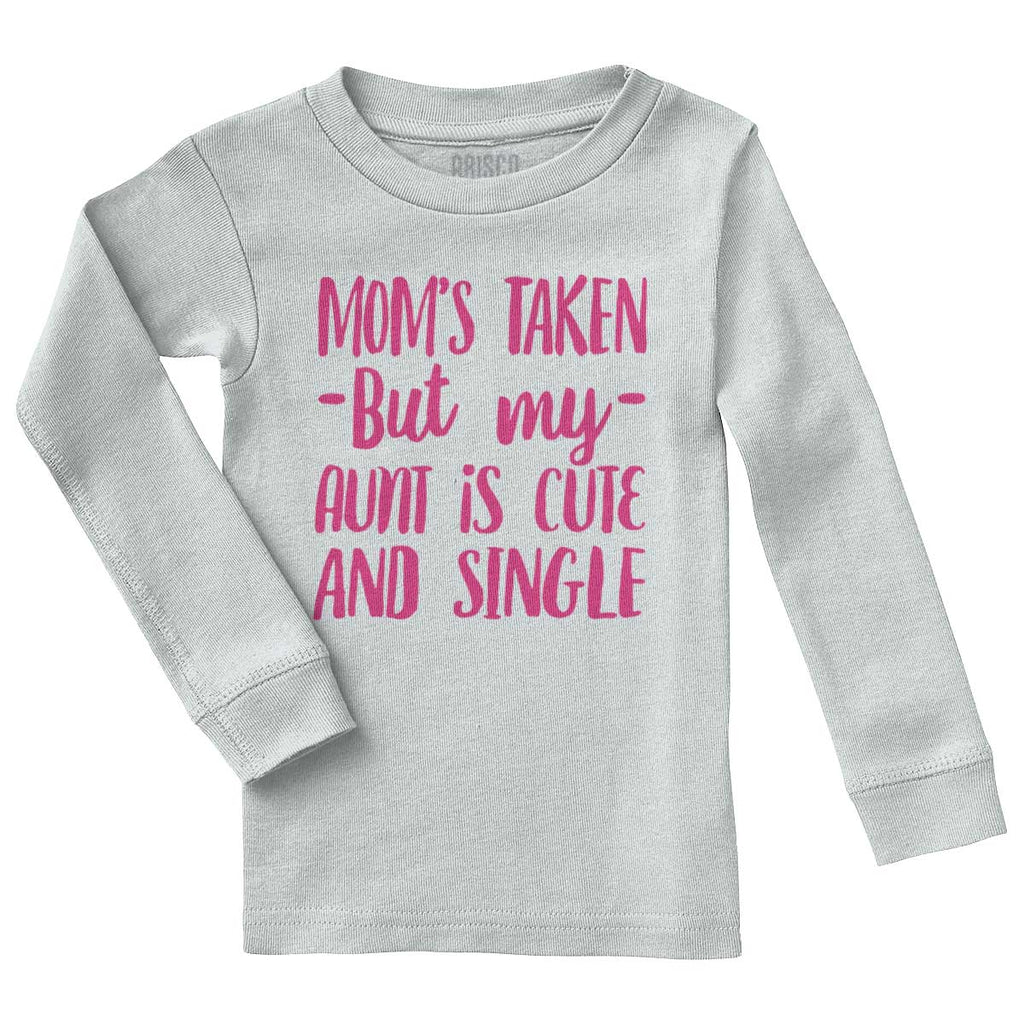Aunt is Single Solid Baby Pajama Top-Direct To Garment Print-Brisco Baby