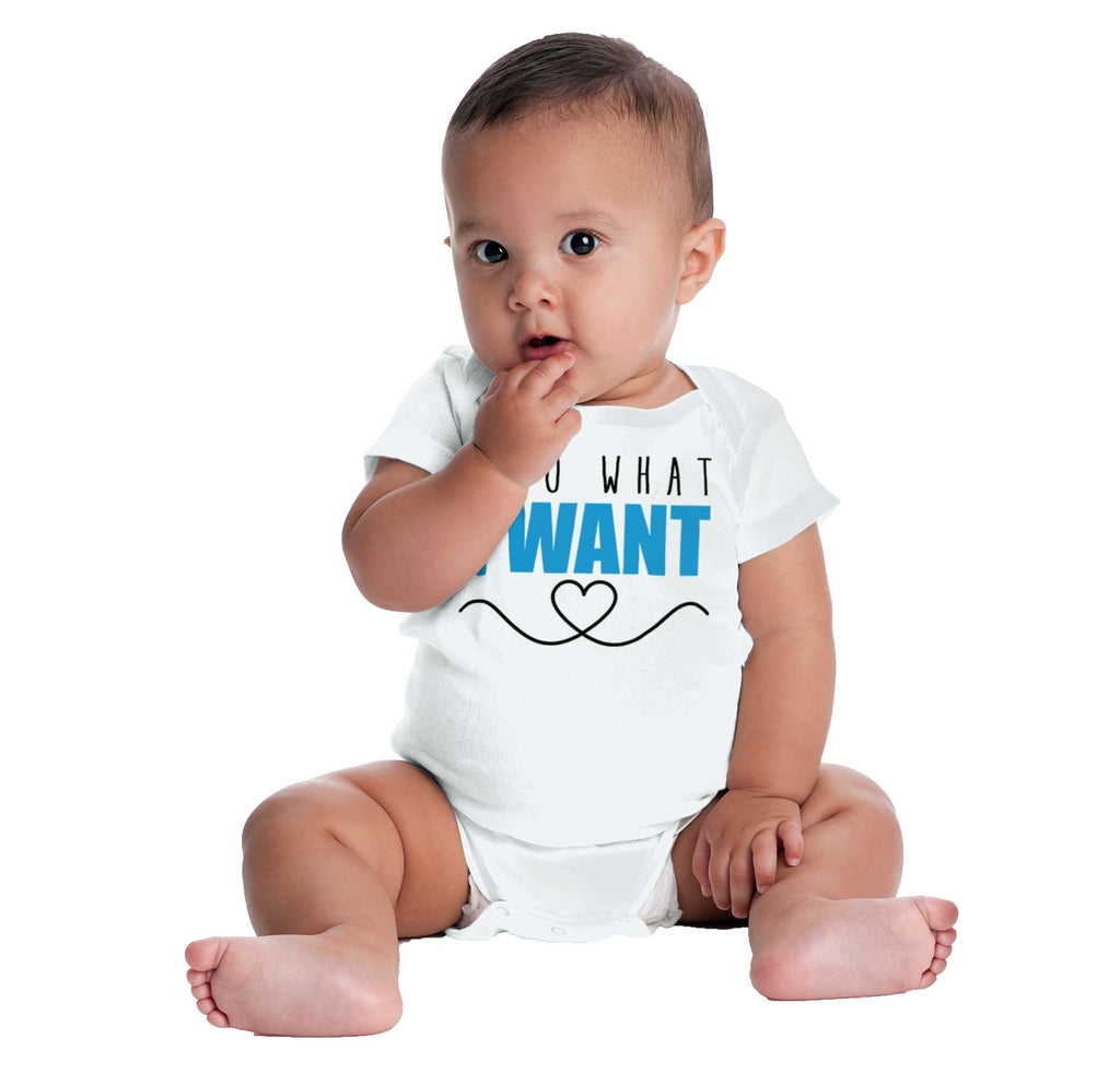 What I Want Romper Bodysuit-Direct To Garment Print-Brisco Baby
