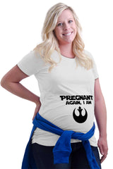 Pregnant Again, I Am Maternity T-Shirt-Direct To Garment Print-Brisco Baby