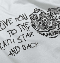 Love You Death Star Infant Baby Bib-Direct To Garment Print-Brisco Baby