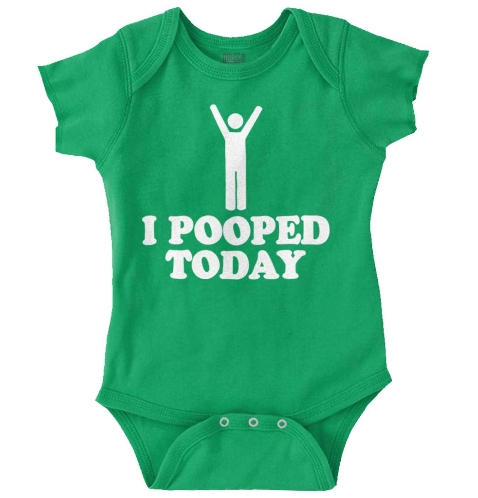 I Pooped Today Romper Bodysuit-Direct To Garment Print-Brisco Baby