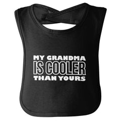 Grandma Is Cooler Than Yours Infant Baby Bib-Direct To Garment Print-Brisco Baby