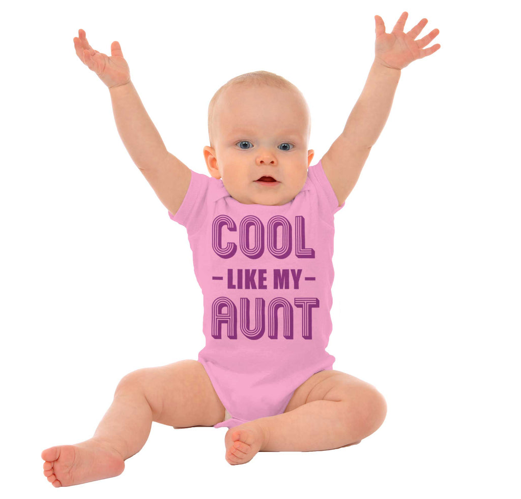 Cool Like My Aunt Romper Bodysuit-Direct To Garment Print-Brisco Baby