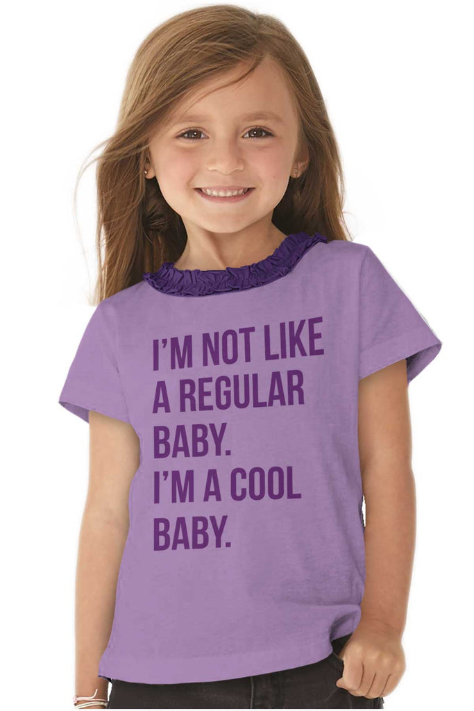 Cool Baby Toddler Ruffled Trim T-Shirt-Direct To Garment Print-Brisco Baby