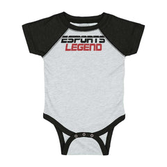 Sports Legend Professional Gamer Raglan Romper Bodysuit-Direct To Garment Print-Brisco Baby