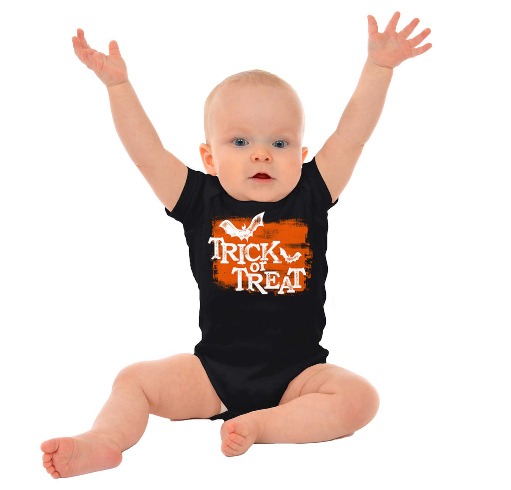 Trick or Treat Romper Bodysuit-Direct To Garment Print-Brisco Baby