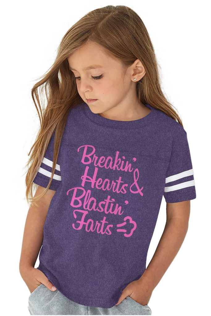 Blastin Farts Toddler Football Jersey Tee-Direct To Garment Print-Brisco Baby
