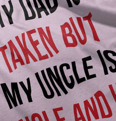 Dad Taken Uncle Single Hot Romper Bodysuit-Direct To Garment Print-Brisco Baby