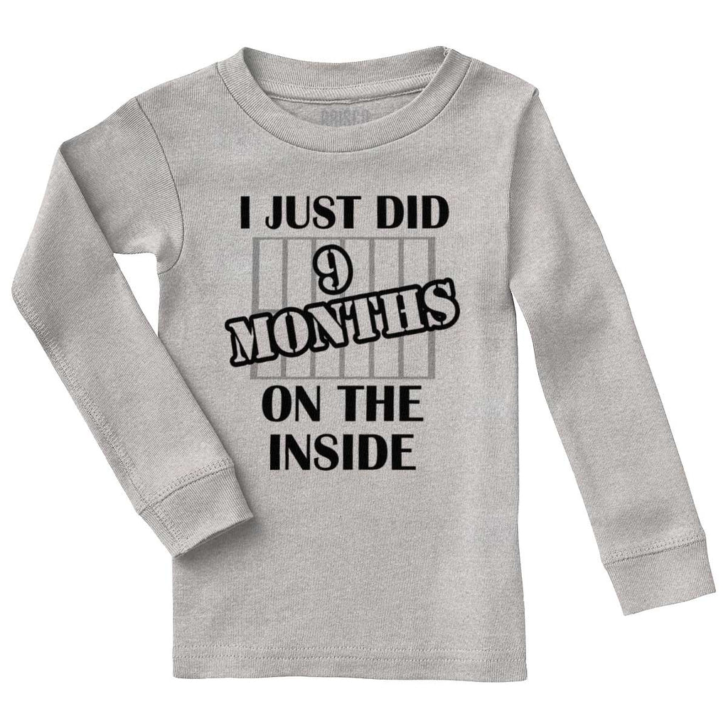 9 Months On The Inside Solid Baby Pajama Top-Direct To Garment Print-Brisco Baby