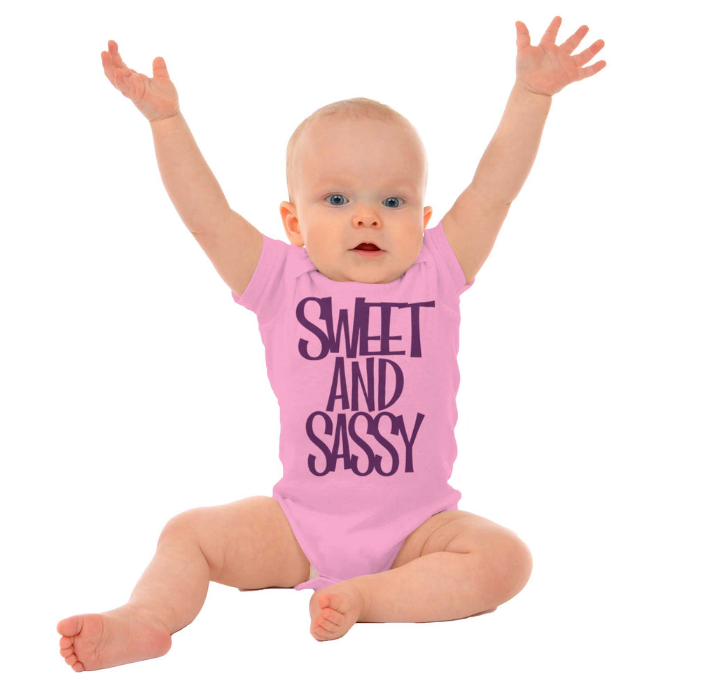 Sweet and Sassy Romper Bodysuit-Direct To Garment Print-Brisco Baby