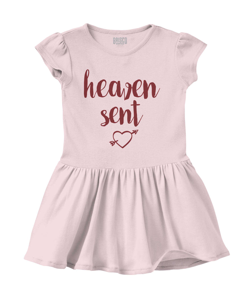 Heaven Sent Solid Baby Infant Dress-Direct To Garment Print-Brisco Baby