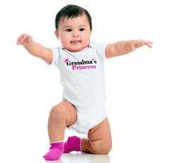 Grandma's Princess Romper Bodysuit-Direct To Garment Print-Brisco Baby