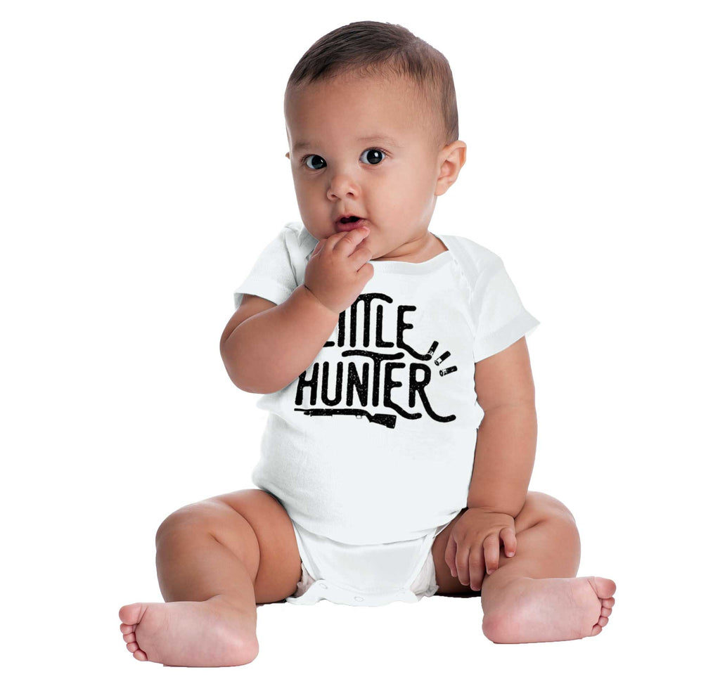 Little Hunter Gun Romper Bodysuit-Direct To Garment Print-Brisco Baby