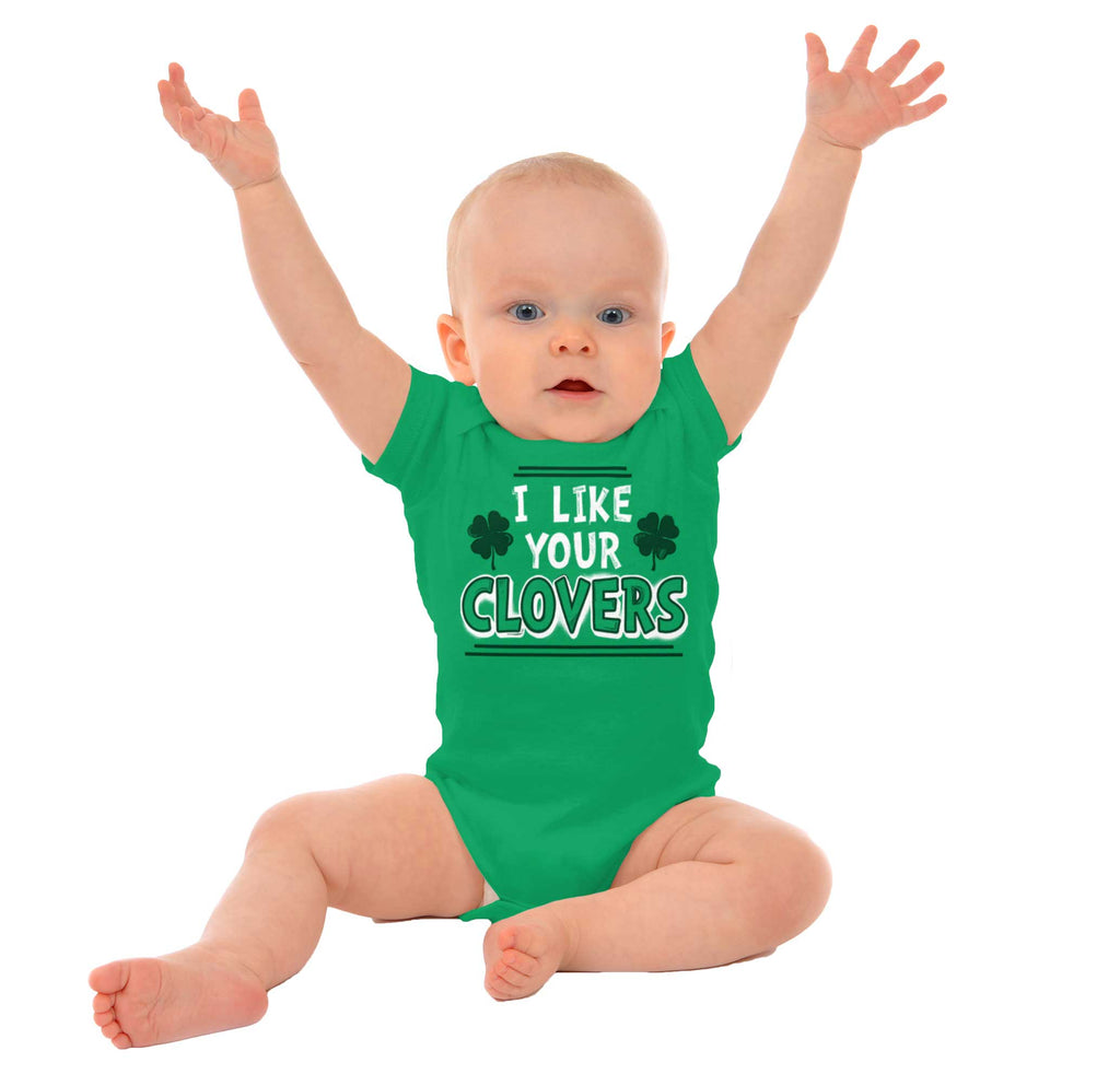 Your St Patty Clovers Romper Bodysuit-Direct To Garment Print-Brisco Baby
