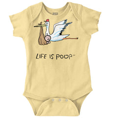 Stork Romper-Direct To Garment Print-Brisco Baby