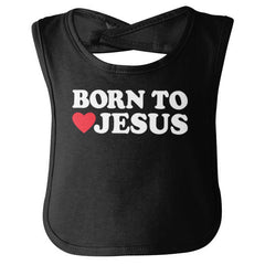 Born To Jesus Infant Baby Bib-Direct To Garment Print-Brisco Baby