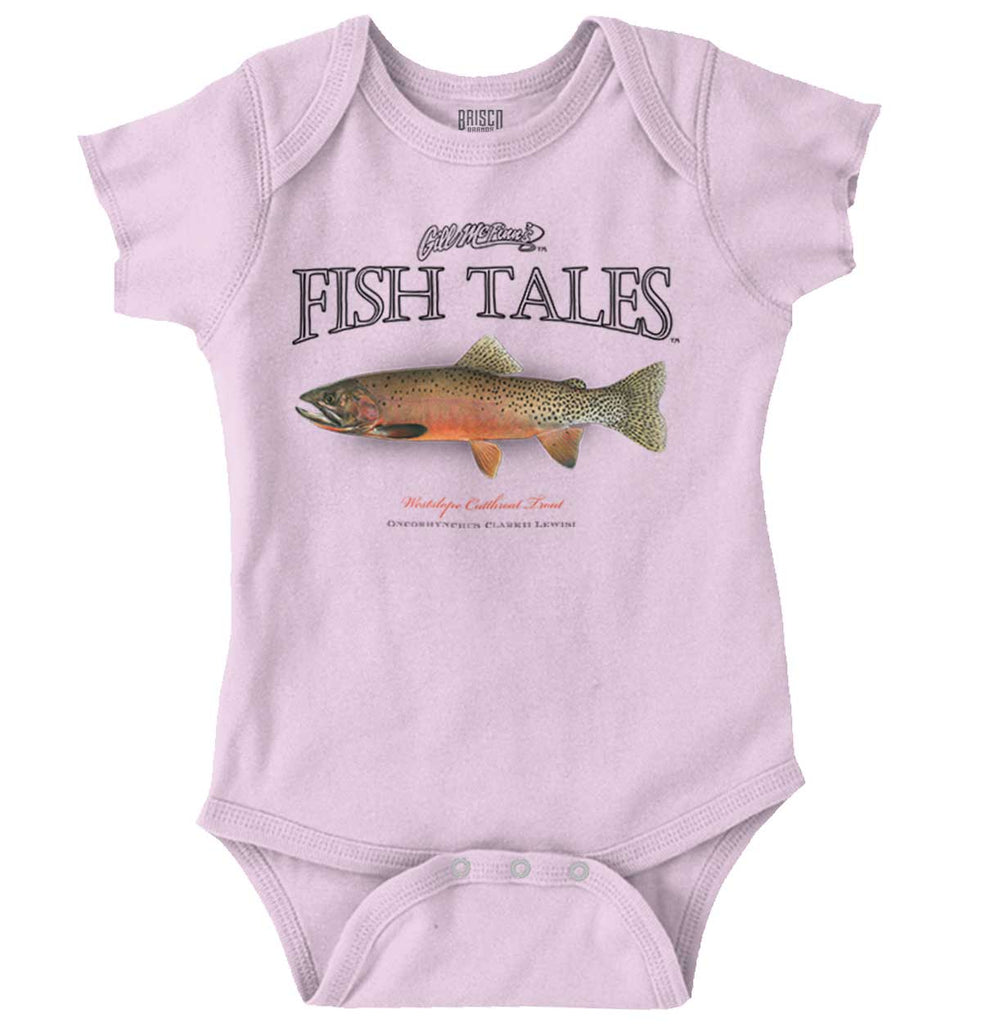 Cutthroat Trout Romper Bodysuit-Direct To Garment Print-Brisco Baby