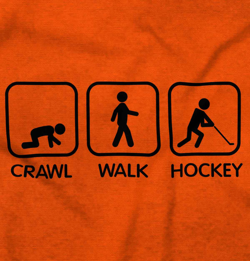 Crawl Walk Hockey Infant Toddler T Shirt-Direct To Garment Print-Brisco Baby