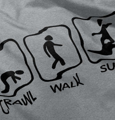 Crawl Walk Surf Infant Toddler T Shirt-Direct To Garment Print-Brisco Baby